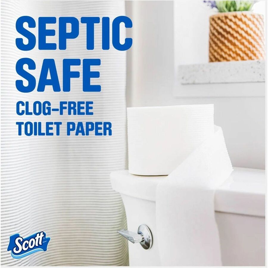 Scott ComfortPlus Toilet Paper - 1 Ply - 231 Sheets/Roll - White - Paper, Plush - 4 / Carton