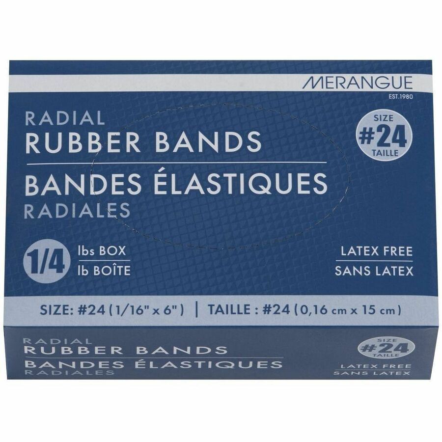 Merangue 1/4 Pound Box Size #24 Rubber Bands