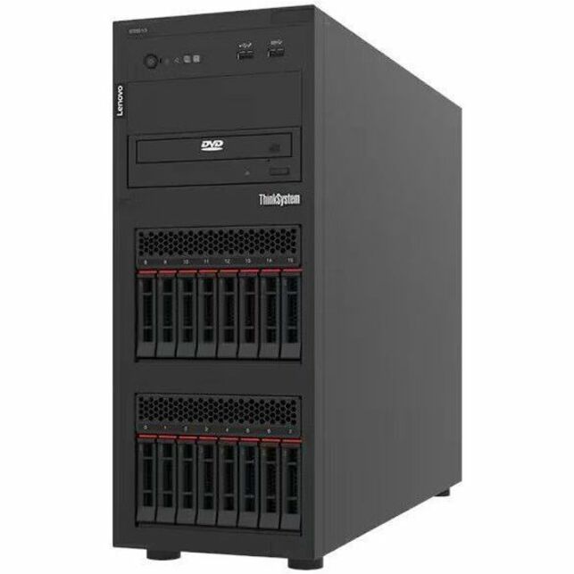Lenovo ThinkSystem ST250 V3 7DCE100GNA Tower Server - 1 x Intel Xeon 6315P 2.80 GHz - 16 GB RAM - Serial ATA/600 Controller