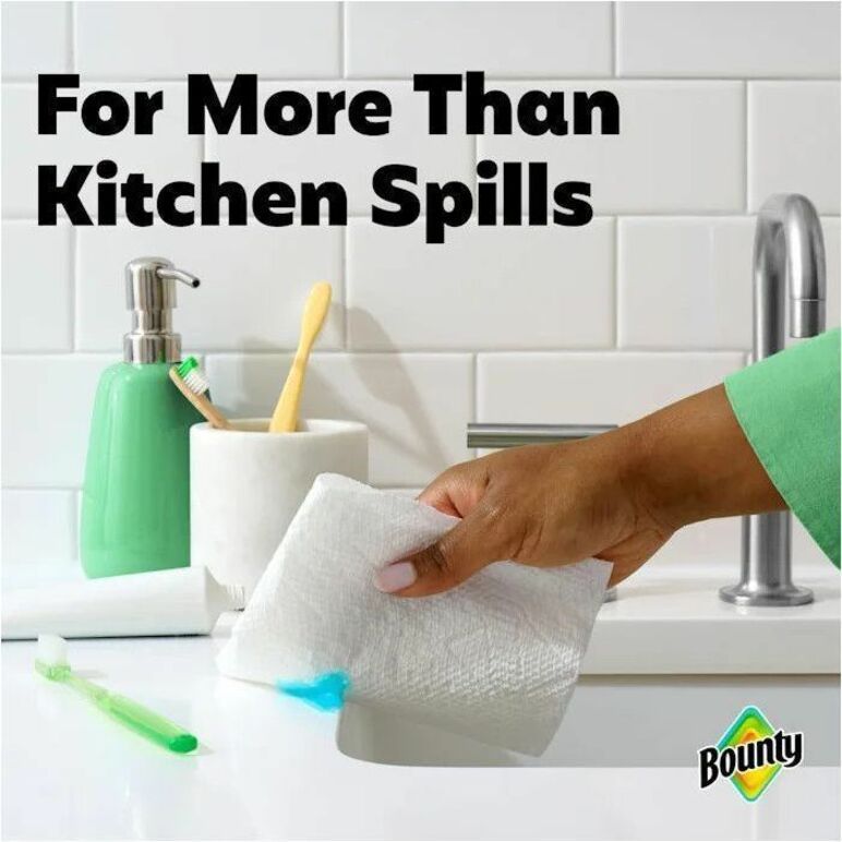 Bounty Select-A-Size Paper Towels - 2 Ply - 123 Sheets/Roll - Diamond Texture - White - Paper - 6 / Carton