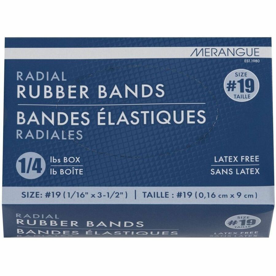 Merangue 1/4 Pound Box Size #19 Rubber Bands