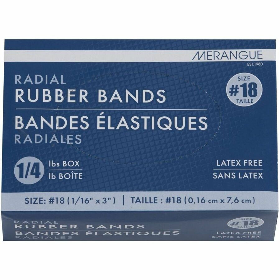 Merangue 1/4 Pound Box Size #18 Rubber Bands