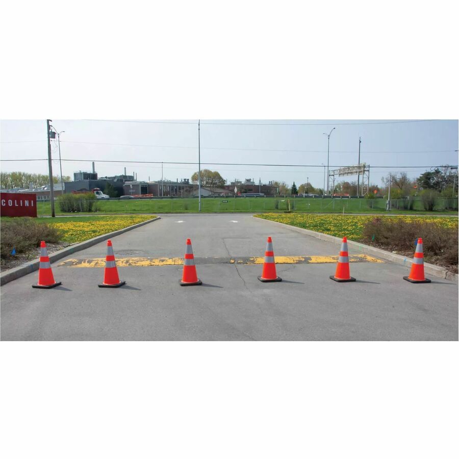 Zenith Traffic Cone, 28" , Orange, 4" & 6" Reflective Collar(s)