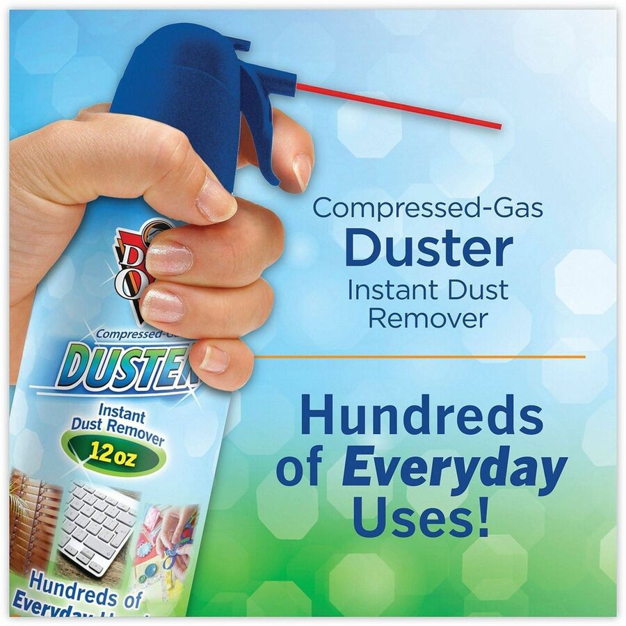 Dust-Off Compressed-Gas Duster - For Office, Keyboard, CPU, Notebook, Desk, Home, Window - 1 Each