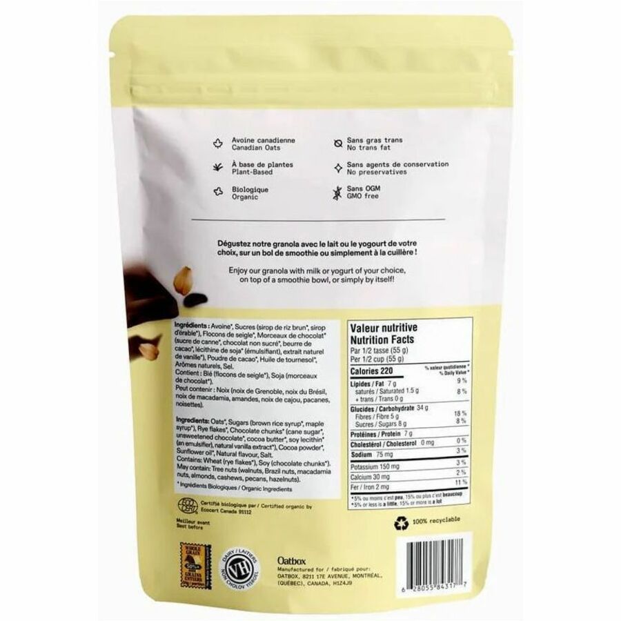 Oatbox Dark Chocolate Fusion Granola (300g)