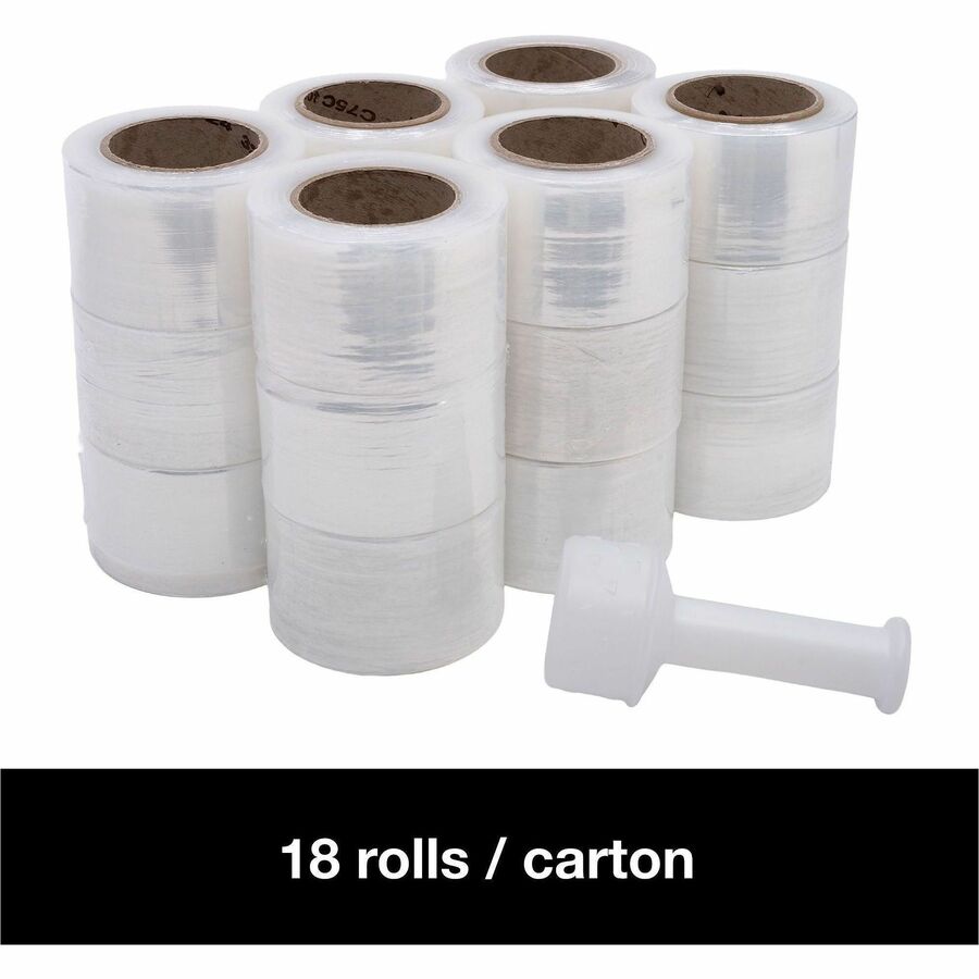 Lindenmeyr Explorer Stretch Film - 3" Width x 1000 ft Length x 100 mil Thickness - Puncture Resistant, Disposable - Clear - 18 / Carton - Kennedy Office