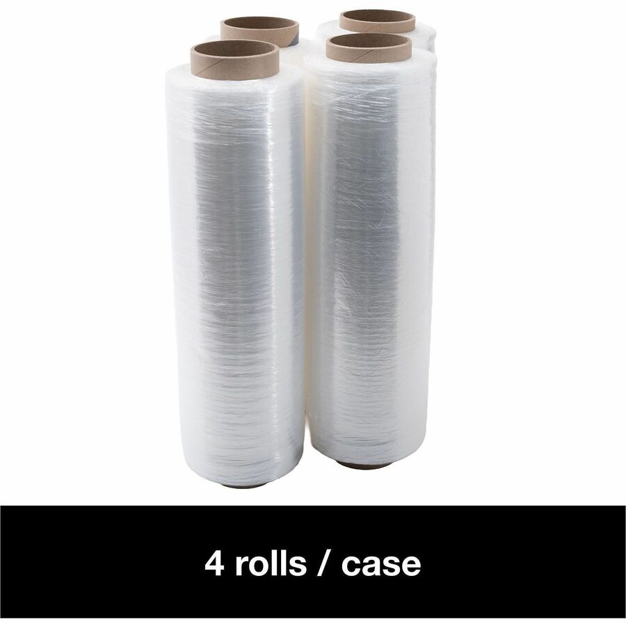 Lindenmeyr Cast Pre-Stretch Hand Film - 18" Width x 1476 ft Length - Puncture Resistant - Clear - 4 / Carton - Kennedy Office