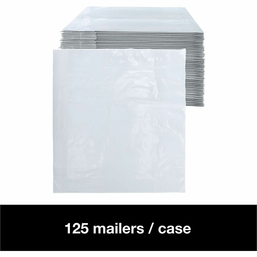 Lindenmeyr Explorer Poly Self-Seal Mailers - Mailing/Shipping - #9 - 24" Width x 24" Length - Self-sealing - White - Polyethylene - 125 / Carton - Kennedy Office