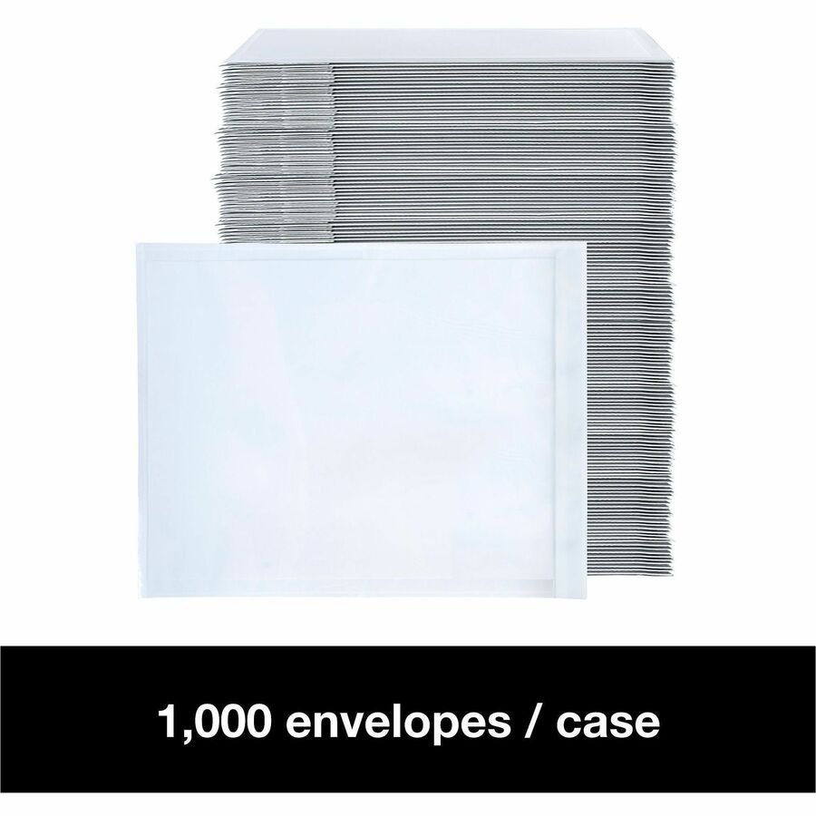Lindenmeyr Explorer Packing List Envelopes - Packing List - 9 1/2" Width x 12" Length - Clear - Resin - 500 / Carton - Kennedy Office