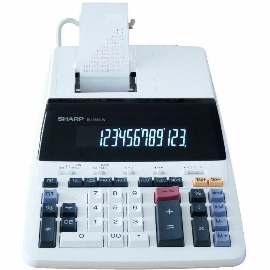 Sharp - Calculatrice à imprimante EL2630LW