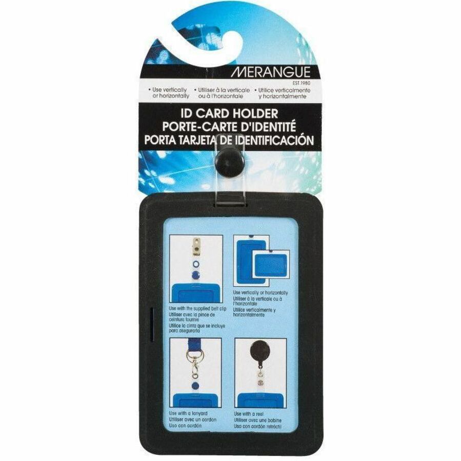 Merangue Black Silicone ID Card Holder