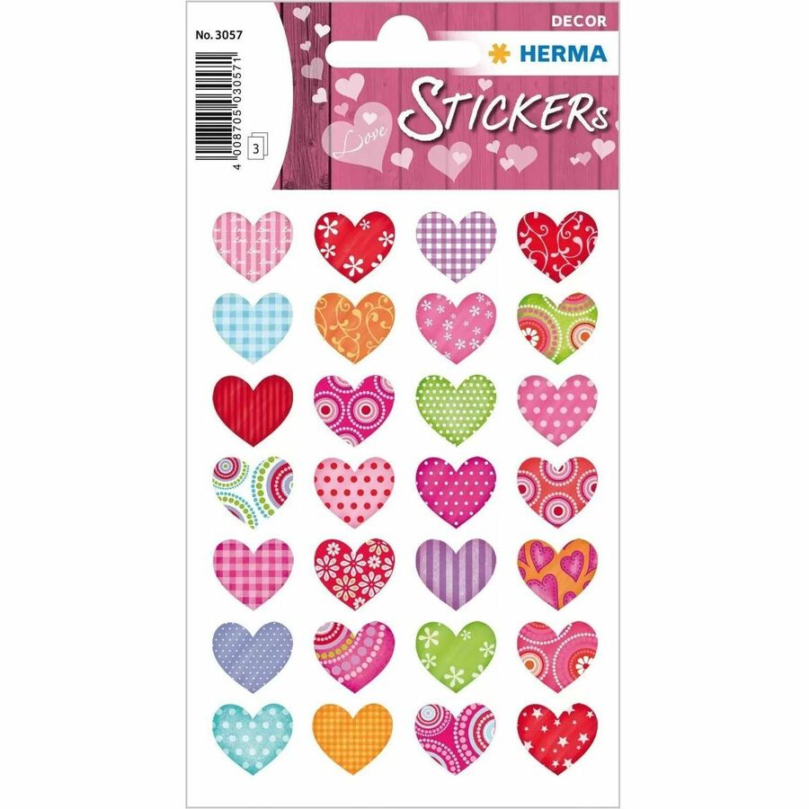 Herma Stickers Colourful hearts