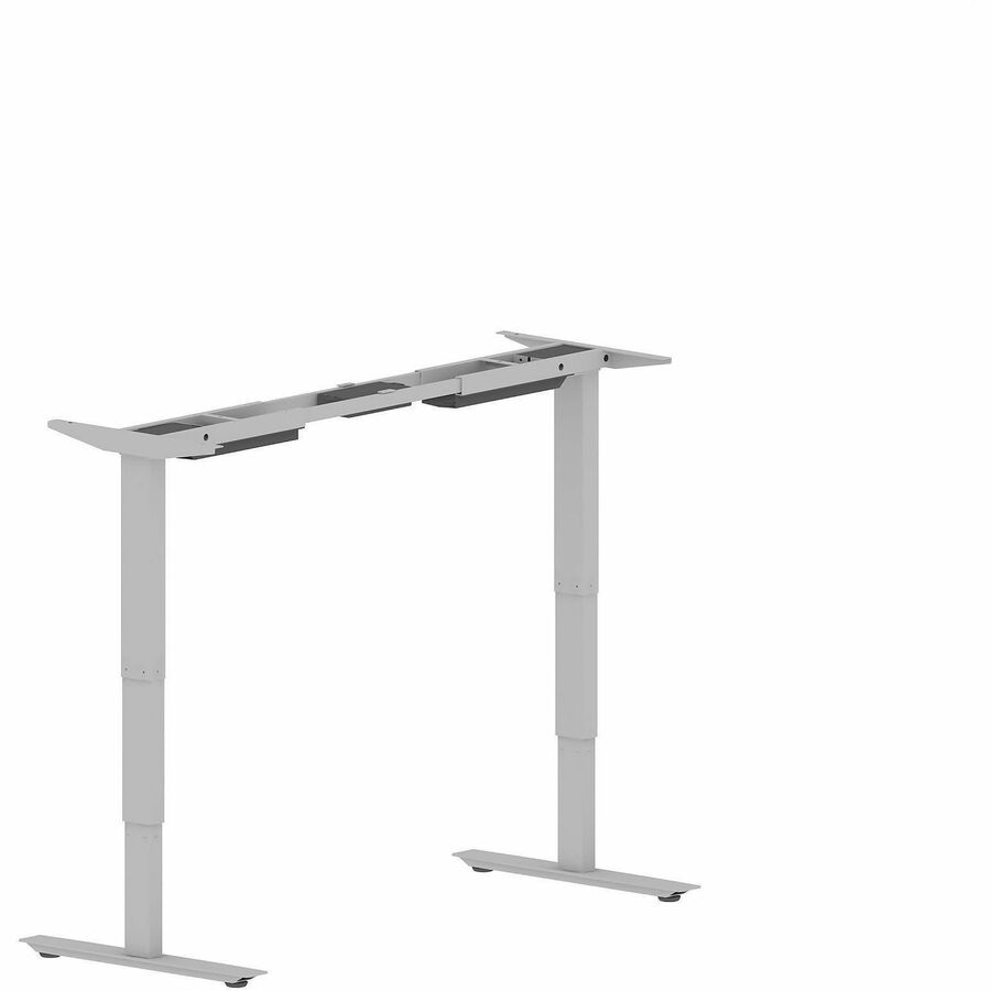 Lorell Sit-to-Stand Two-Tier Base - Silver Base - 2 Legs - 2 Tier(s) - 275 lb Capacity - Height Adjustable - 3-Stage - 45.10" Height - Workstation - Assembly Required - Steel Base Material - Steel Frame Material - 1 Each