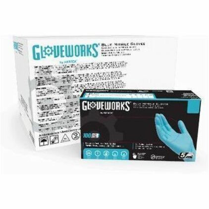 Picture of Gloveworks Industrial Blue Powder-Free Nitrile Gloves