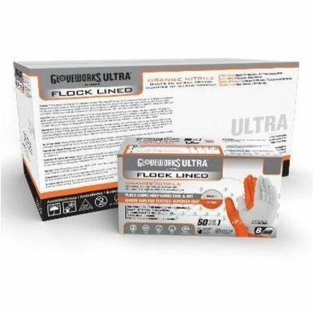 Picture of Gloveworks ULTRA RDT Flock-Lined PF Nitrile Gloves