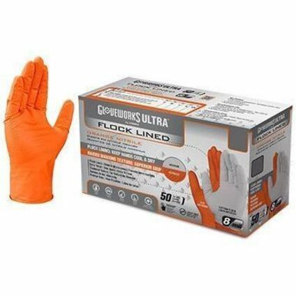 Picture of Gloveworks ULTRA RDT Flock-Lined PF Nitrile Gloves