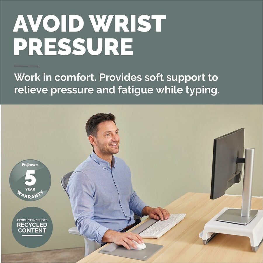 Picture of Fellowes Breyta Keyboard Wrist Rest - Grey