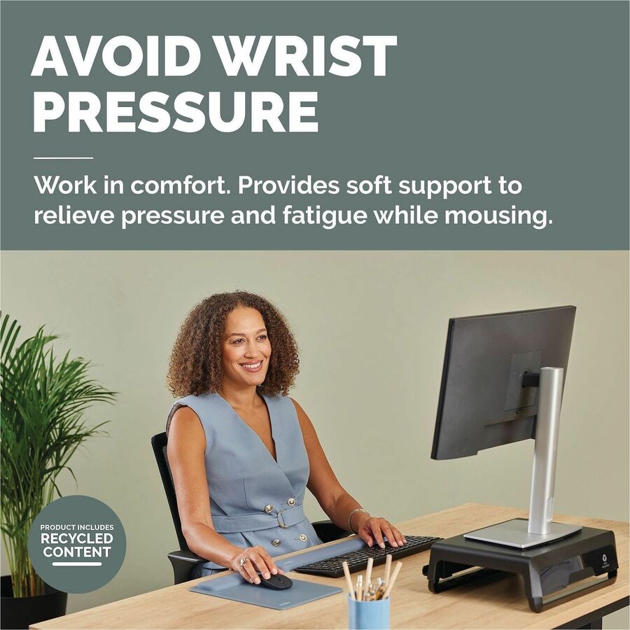 Picture of Fellowes Breyta Mousepad Wrist Rest - Blue