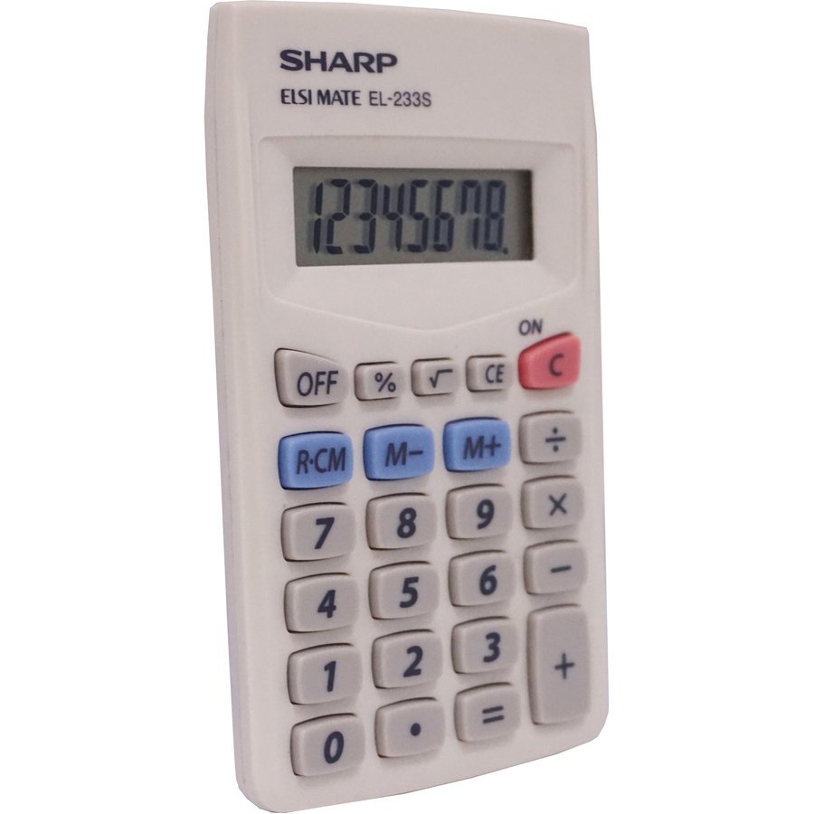 Sharp® EL-760RBBL Handheld Calculator 8-Digit LCD 074000100046 