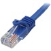 STARTECH 1 ft Snagless Cat5e UTP Patch Cable - Blue | RJ45PATCH1