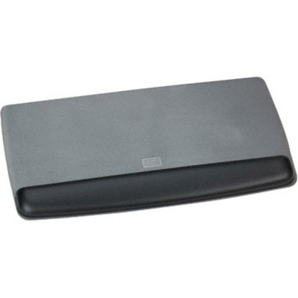 3M Gel Wristrest Platform for Keyboard - 1" x 19.58" x 10.62" Dimension - Black - Gel, Leatherette - 1 Pack