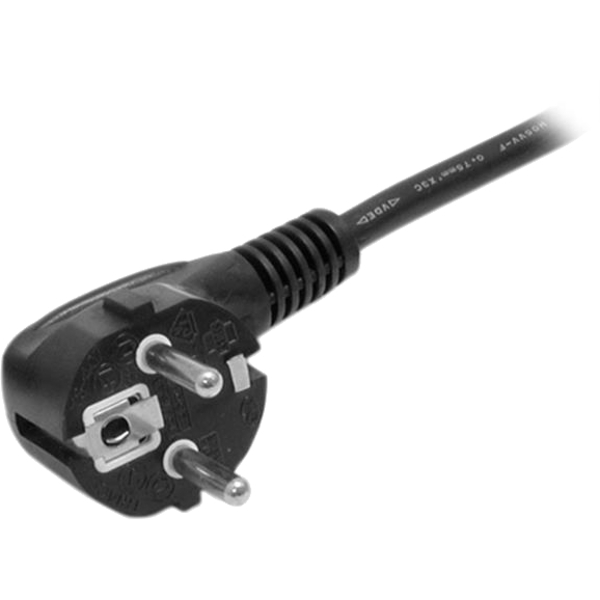 STARTECH 2 Prong European Power Cord for PC Computers – 5.91 ft