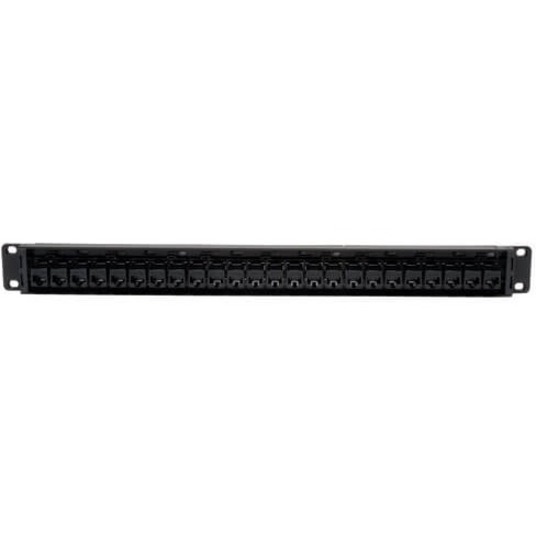 Tripp Lite by Eaton 24-Port Cat5e Cat5 Feedthrough Patch Panel Rackmount 1URM RJ45 Ethernet TAA