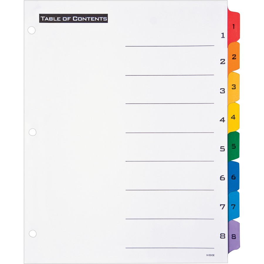 Avery® Table 'N Tabs Numeric Dividers - Tabs | Avery