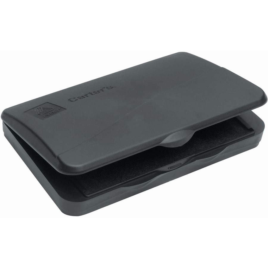 Carter's™ Reinkable Felt Stamp Pads - 1 Each - 2.8" Width x 4.3" Length - Felt Pad - Black Ink - Black