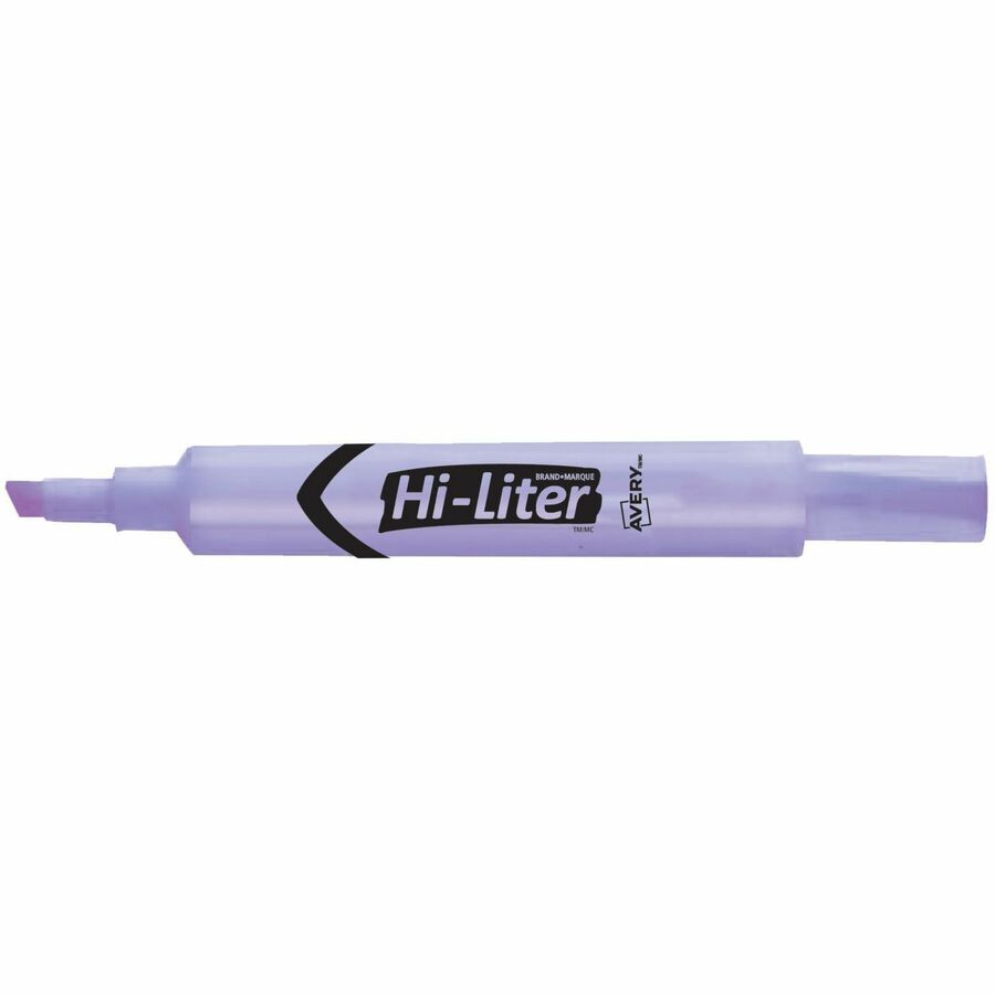 Avery® Desk Style HI-LITER®, Fluorescent Purple - Chisel Marker Point Style - Fluorescent Purple - Purple Barrel