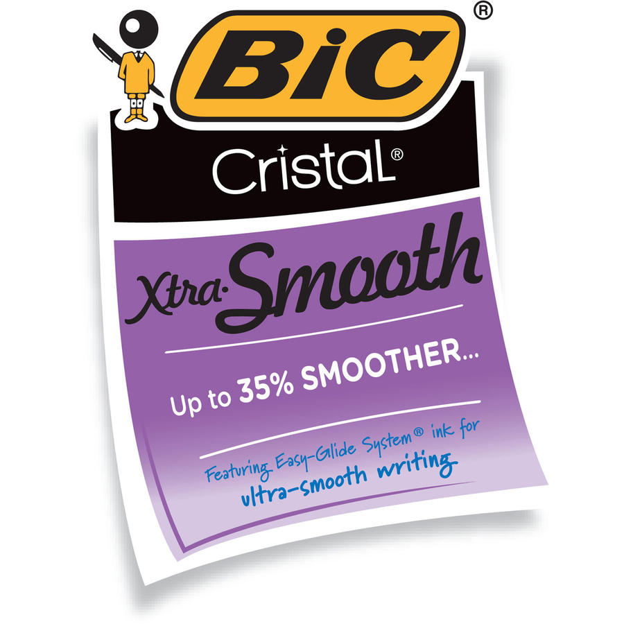 BIC Cristal Xtra Smooth Ballpoint Pen - BICMS11BE 