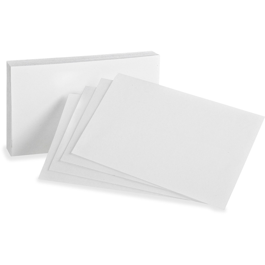 Oxford Blank Index Card - 3" x 5" - 85 lb Basis Weight - 100 / Pack - SFI = OXF30