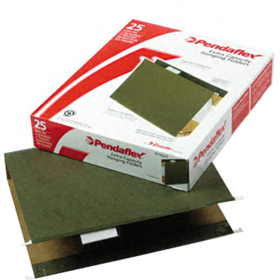 Pendaflex Letter Recycled Hanging Folder - 2" Folder Capacity - 8 1/2" x 11" - Folder - Standard Green - 10% Recycled - 25 / Box