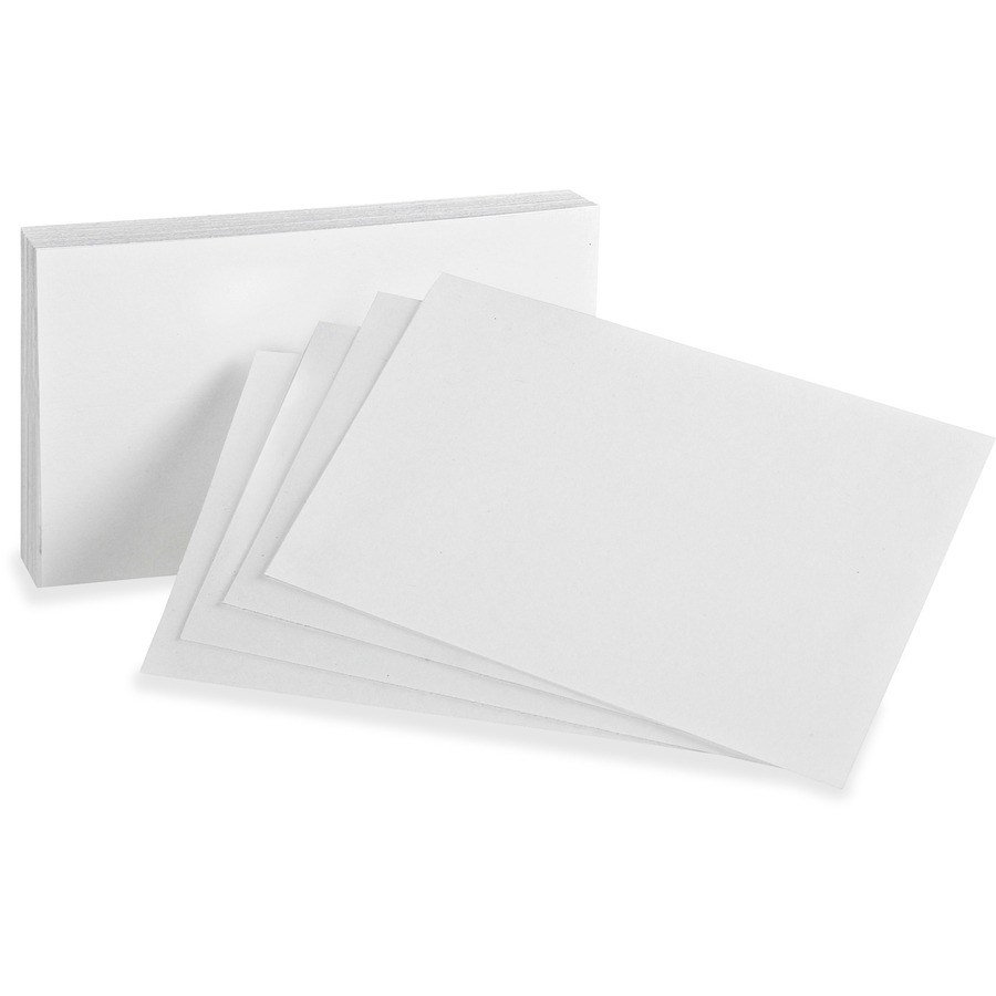 Oxford Blank Index Cards, 5 inch x 8 inch, White, 100/Pack (50)