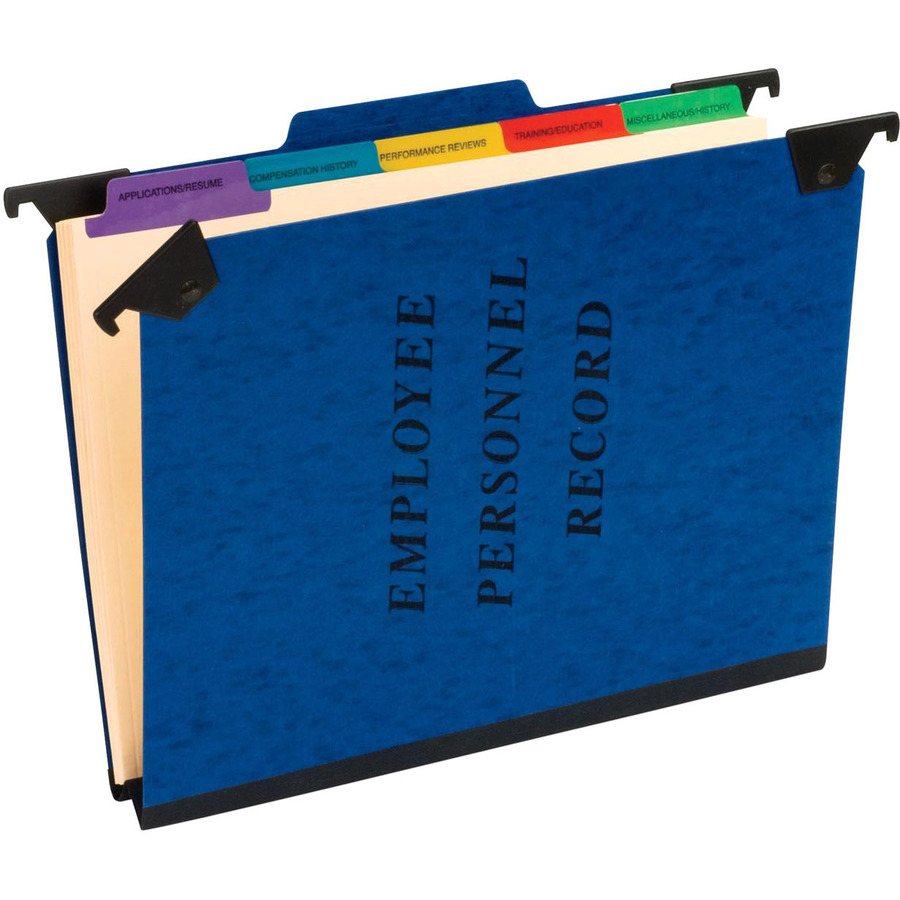 Pendaflex 1/3 Tab Cut Recycled Hanging Folder - 9 1/2" x 11 3/4" - 2" Expansion - 1" Fastener Capacity for Folder - 5 Divider(s) - Pressguard - Blue - 65% Recycled - 1 Each