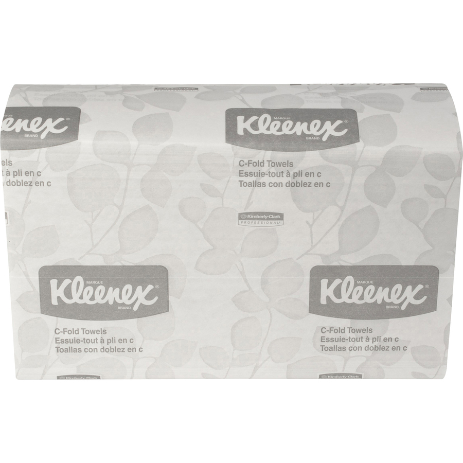 Kleenex C-Fold Towels - 10.13" x 13.25" - White - 150 Per Pack - 16 / Carton