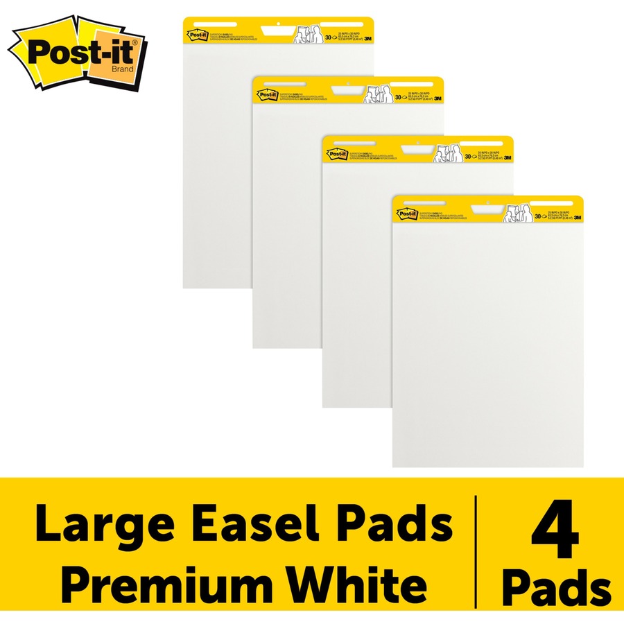 Post-it® Easel Pad - 30 Sheets - Ruled25 x 30 - Self-stick, Resist  Bleed-through, Handle, Sturdy Backcard, Universal Slot, Repositionable,  Adhesive Backing - 6 / Carton