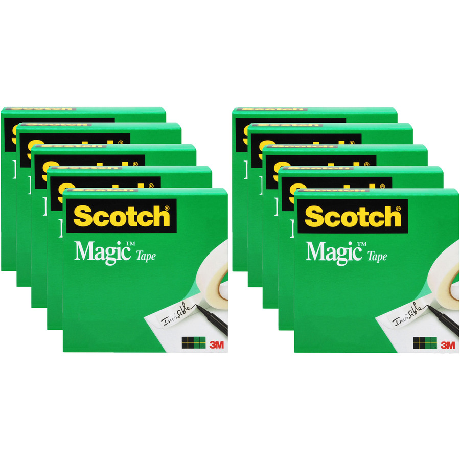 3/4" x 1000" Magic Tape Value Pack Scotch 1" Core 10/Pack 