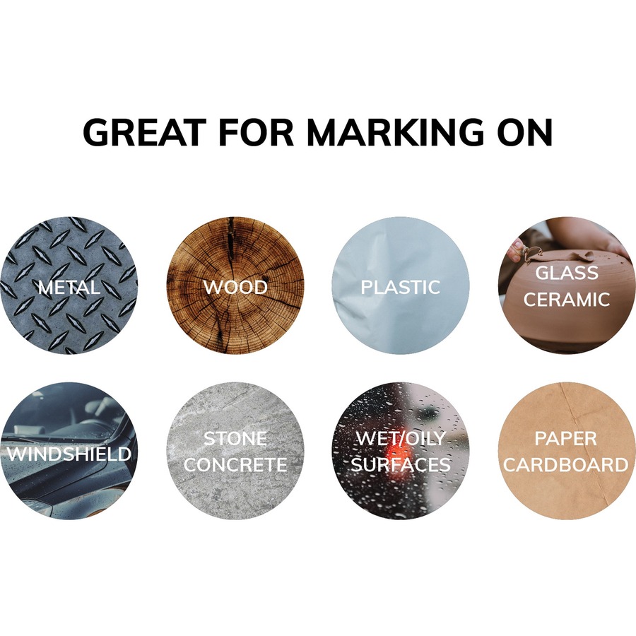 uni® uni-Paint PX-20 Oil-Based Paint Marker - Medium Marker Point - Orange Oil Based Ink - White Barrel - 1 Each