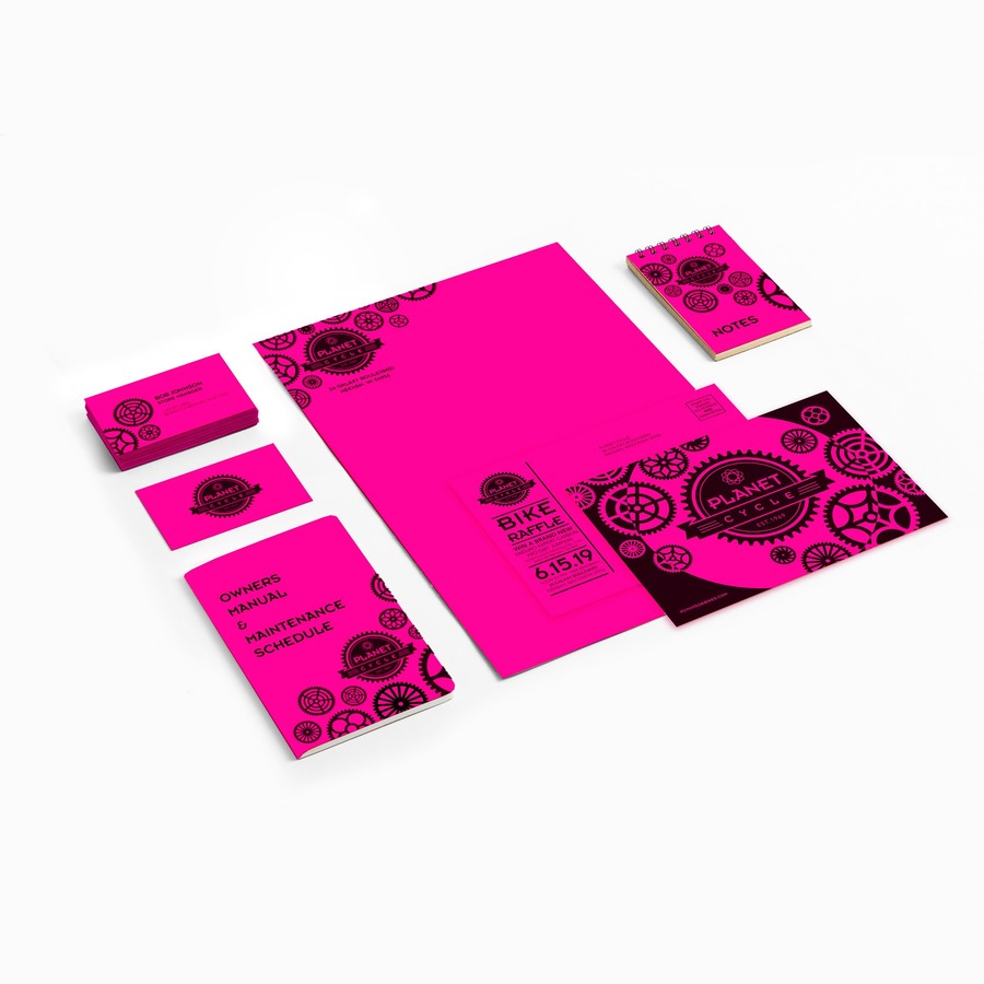 Astrobrights Inkjet, Laser Printable Multipurpose Card - Fireball Fuchsia - Letter - 8 1/2" x 11" - 65 lb Basis Weight - Smooth - 250 / Pack - FSC - Card Stock - NEE22881