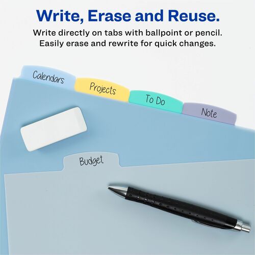 thumbnail image 2 of Big Tab™ Write & Erase Dividers For Classification Folders 5-Tab Set (13160 2 of 14