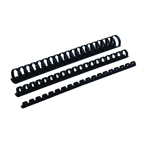Fellowes Plastic Combs, Round Back, 1/2 in, 90 Sheet, 0.5 in H x 10.8 in W  x 0.5 in D, Navy, 100 Combs/Pack - W.B. Mason