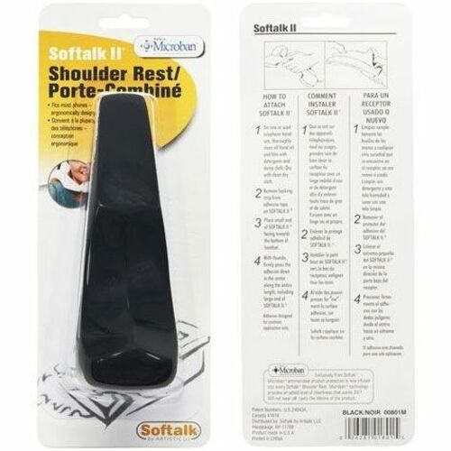 Softalk Ii Softalk II Telephone Shoulder Rest, 2W x 6-3/4D x 2-1/2L, Black - W.B ...