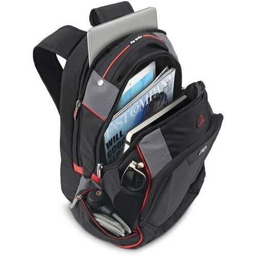 Solo Active Laptop Backpack, 12 1/2 x x 19 1/2, Black