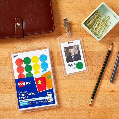 Avery Printable Color-Coding Labels, Removable Adhesive, 3/4 in Round ...