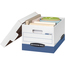 Bankers Box R-Kive File Storage Box, Letter/Legal, Lift-off Closure, White/Blue, 4/Carton Thumbnail 6