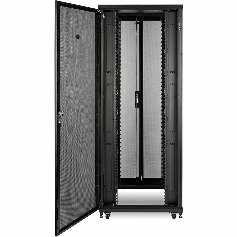 APC NetShelter SV, Server Rack Enclosure, 42U, Black, 2057H x 800W x 1060D mm, with Roof, Castors, Feet, 4 Brackets, Bottom and Side Panels