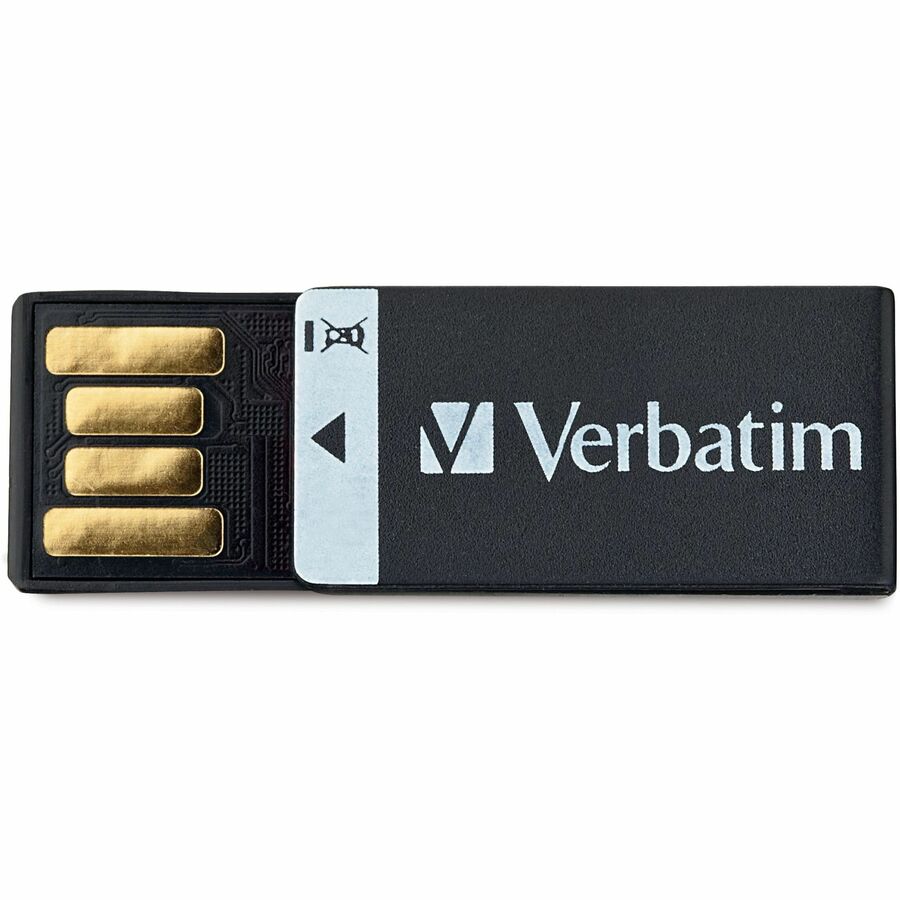 Verbatim 8GB Clip-It USB Flash Drive - 3pk - Black, White, Red - 8 GB - Red, Black, White - 3 Pack"