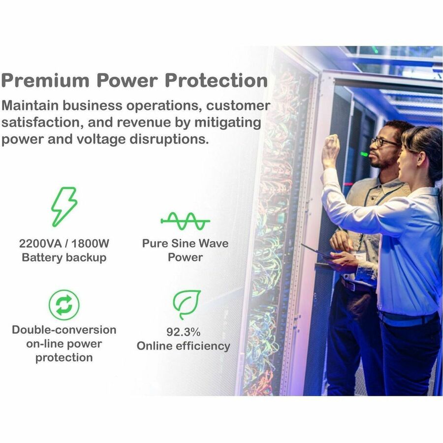 APC Smart-UPS On-Line, 2200VA, Tower, 120V, 6x 5-20R+1x L5-20R NEMA outlets, SmartSlot, Extended runtime, W/O rail kit