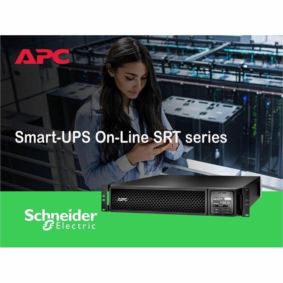 APC Smart-UPS On-Line, 2200VA, Rackmount 2U, 120V, 6x 5-20R+1x L5-20R NEMA outlets, Network Card, Extended runtime, W/ rail kit